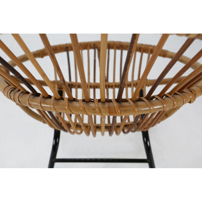 Vintage-Kinderstuhl aus Rattan