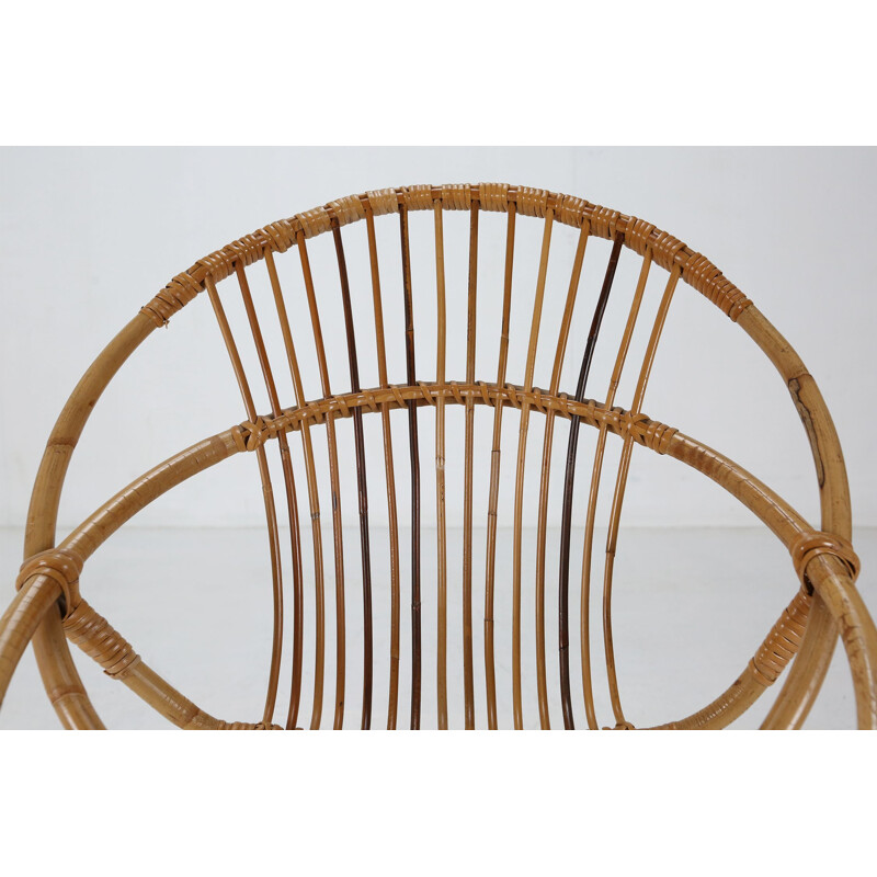 Vintage-Kinderstuhl aus Rattan