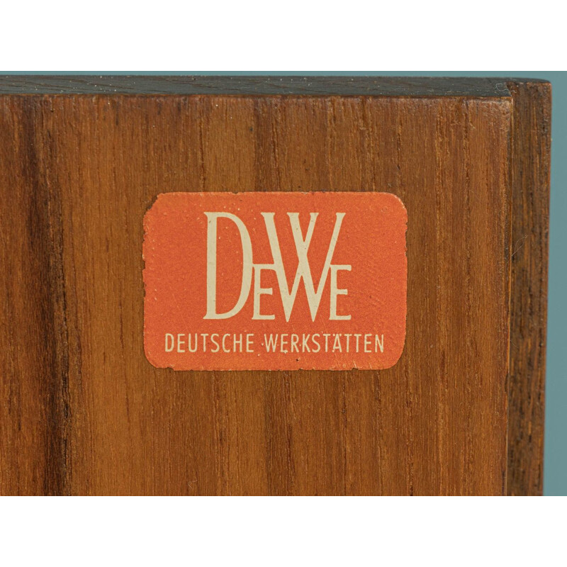 Meuble bar vintage en teck pour DeWe, Allemagne 1960
