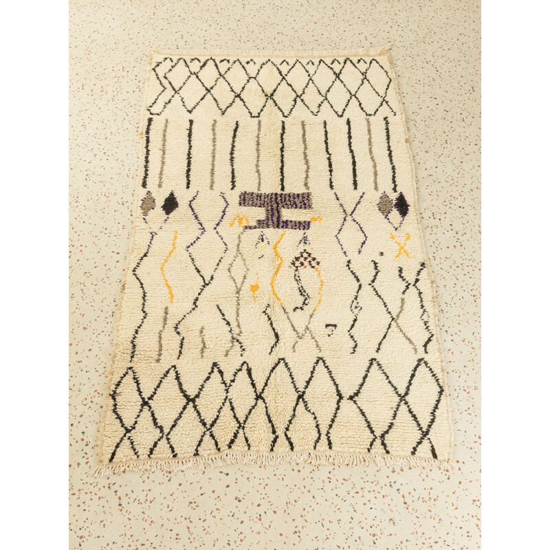 Vintage Berberteppich "Azilal" aus Wolle, Marokko
