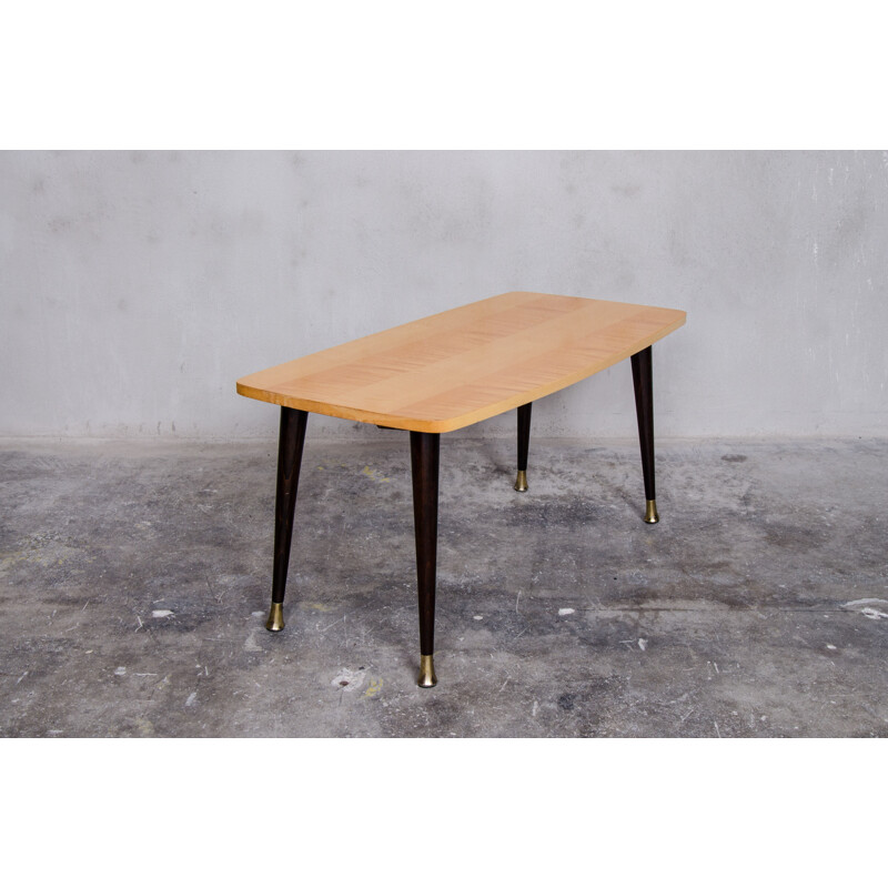 Ash and copper coffee table, Cor ALONS - 1950s