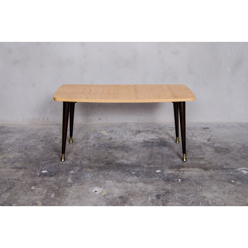 Ash and copper coffee table, Cor ALONS - 1950s