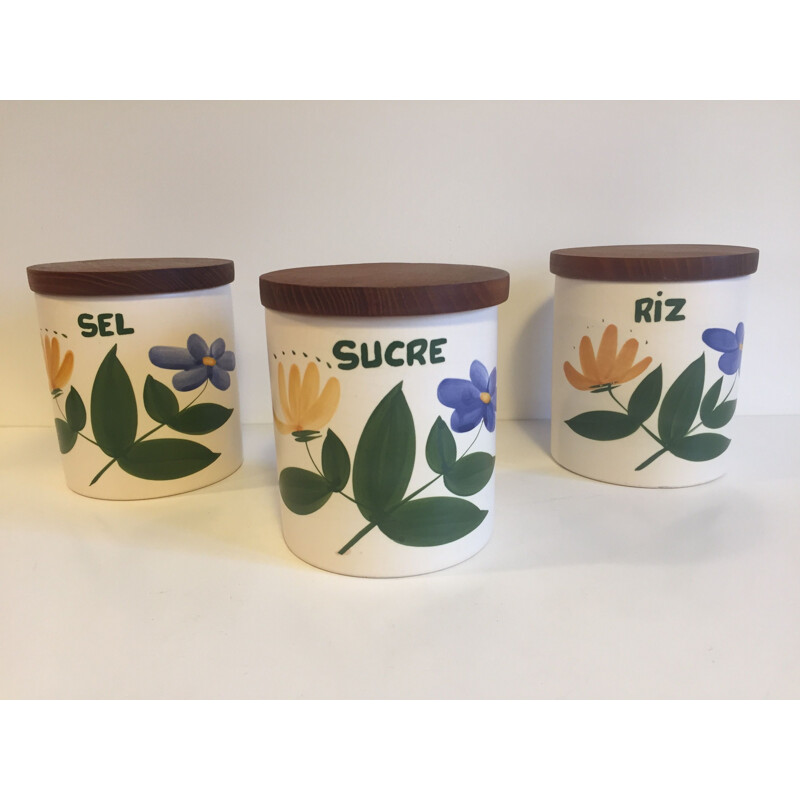 Set of 3 vintage ceramic pots