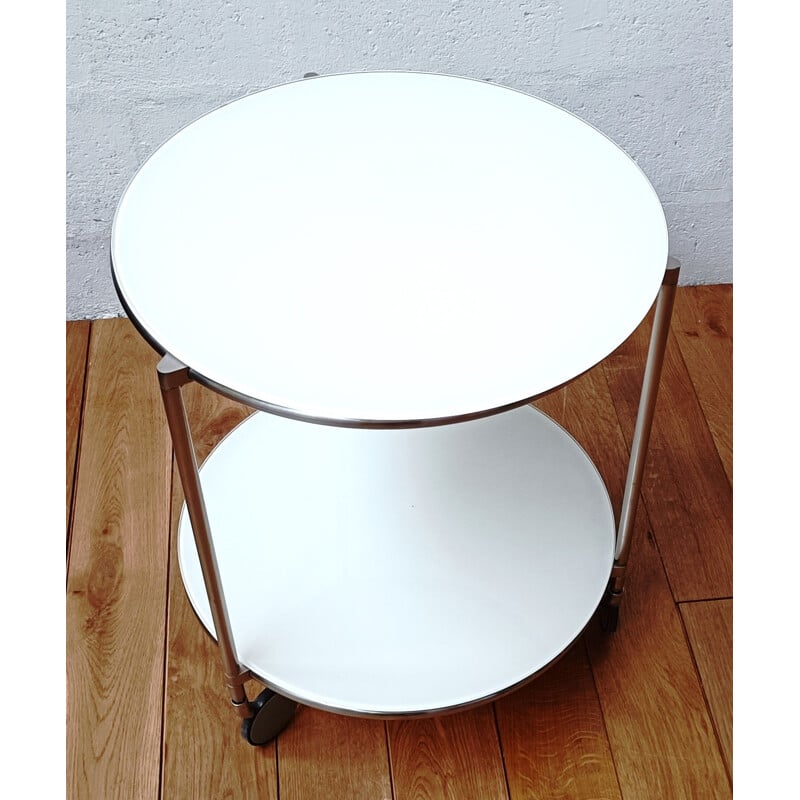 Strind vintage side table with wheels by Ikea