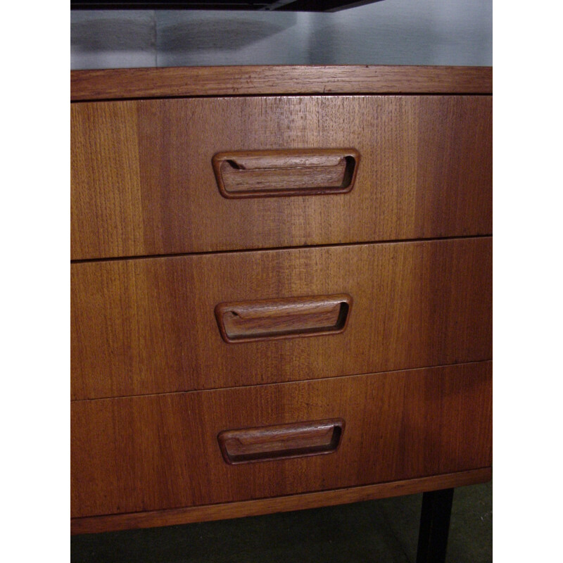 Vintage steel and teak desk - 1970s