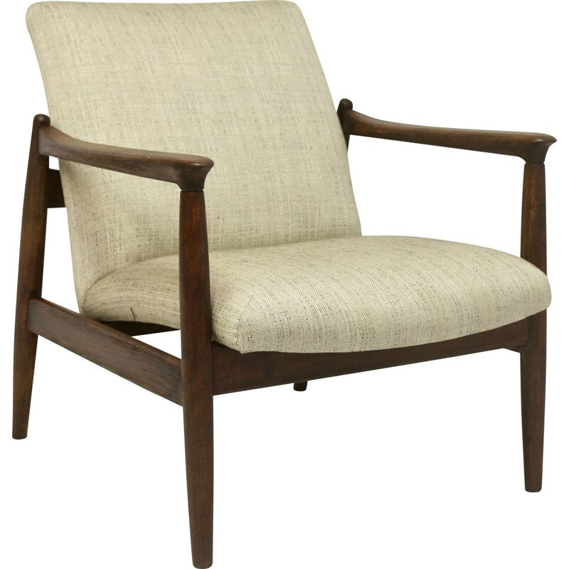 Vintage beechwood GFM-142 armchair by Edmund Homa, 1960s