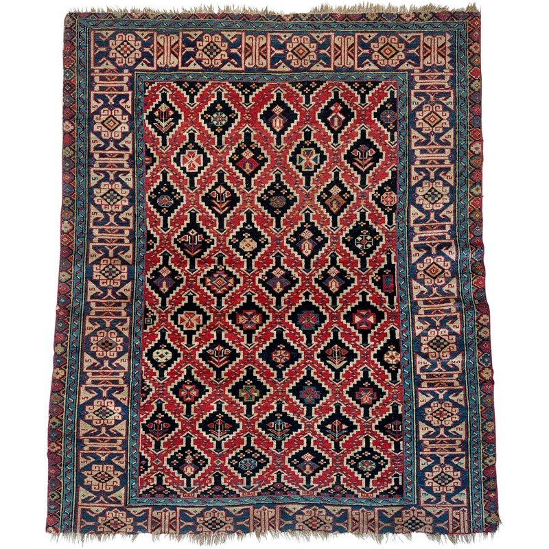 Tappeto vintage Shirvan Kuba, 1885