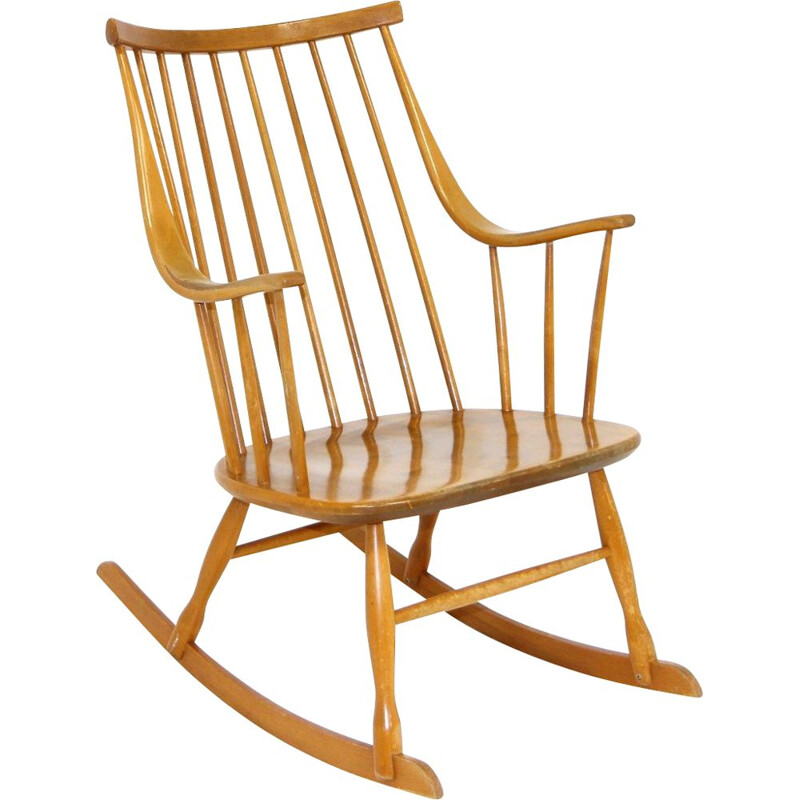Vintage-Sessel aus Buche von Nesto Stolfabrik, Schweden 1960