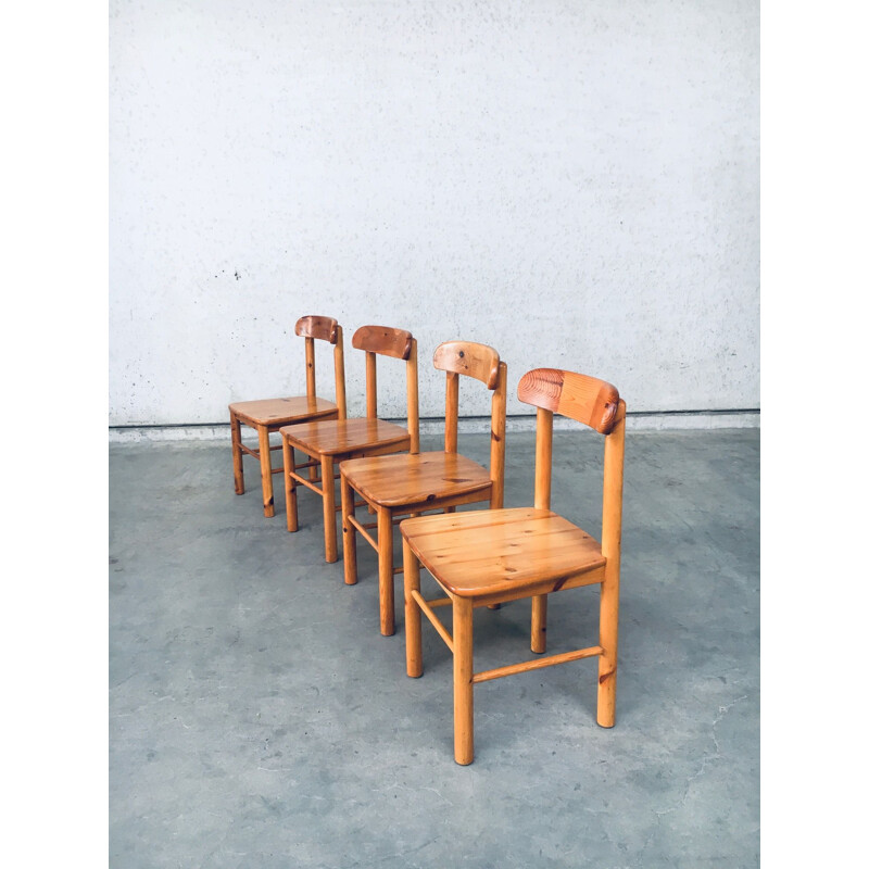 Vintage pine dining set, Denmark 1975