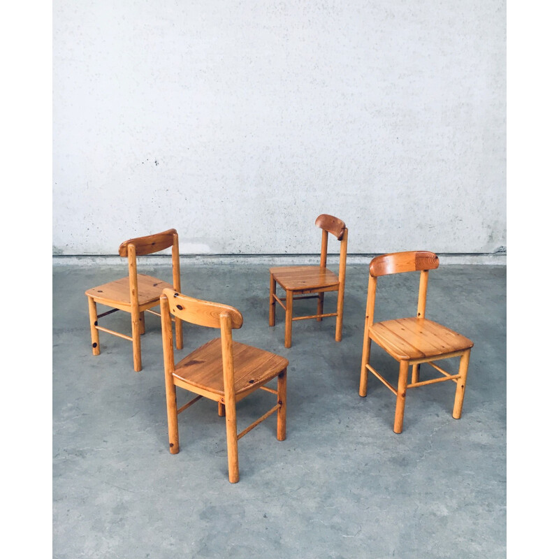 Vintage pine dining set, Denmark 1975