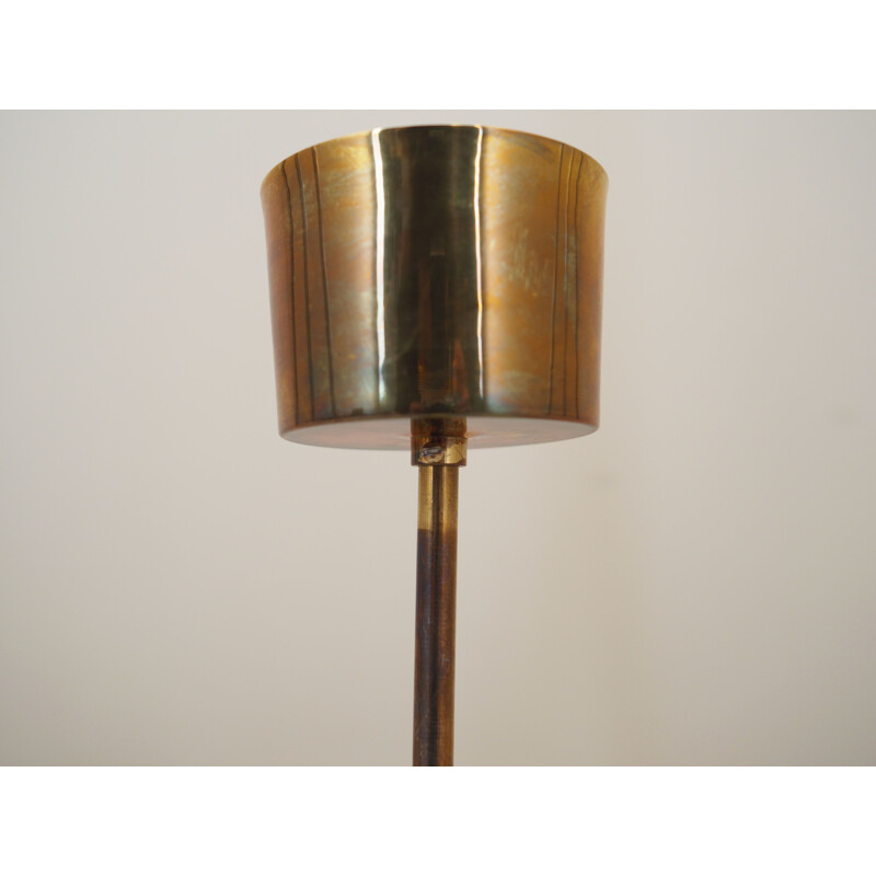 Lampadario vintage in ottone e vetro di Carl Fagerlund per Orrefors, Svezia 1960