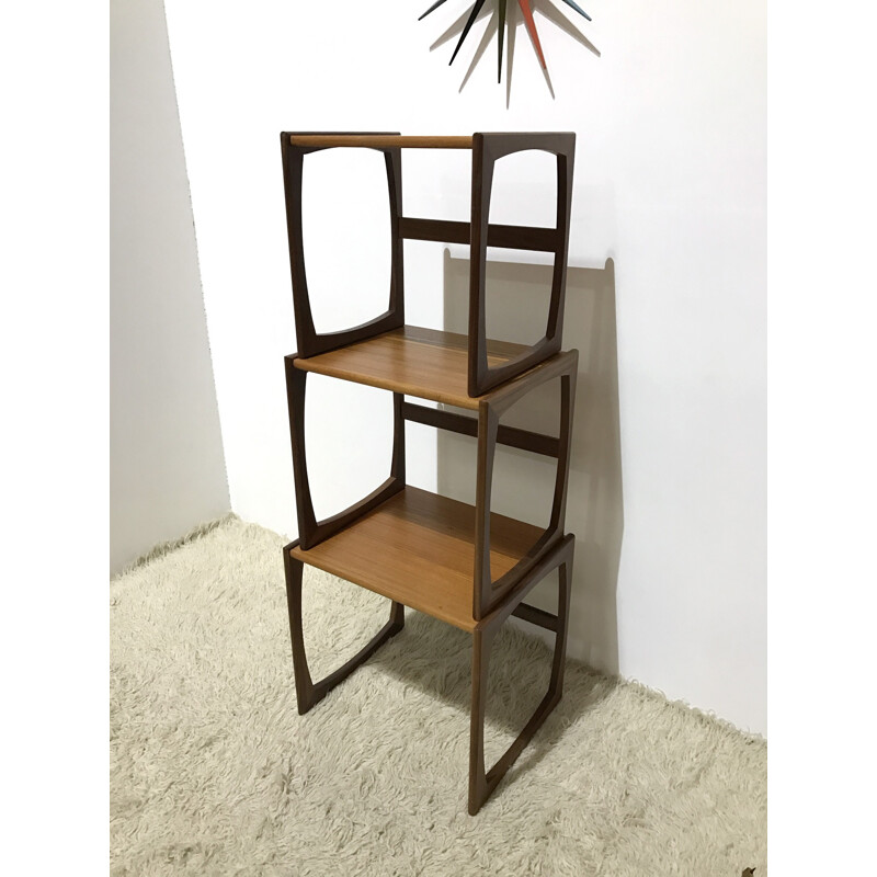 Set of 3 G-Plan "Quadrille" nesting tables in teak, R. BENNETT - 1960s