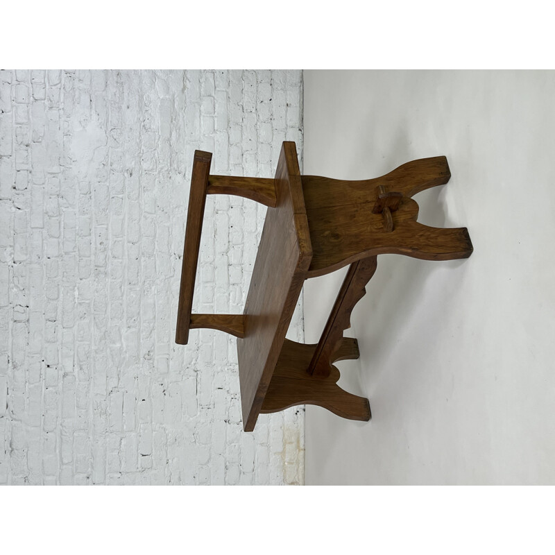 Vintage bench in solid wood, 1950-1960