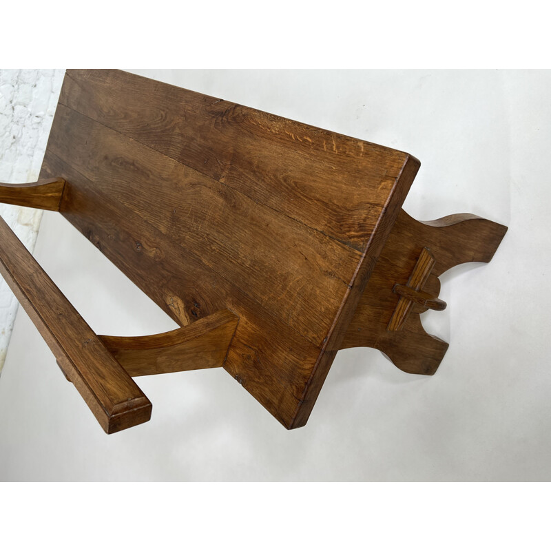 Vintage bench in solid wood, 1950-1960