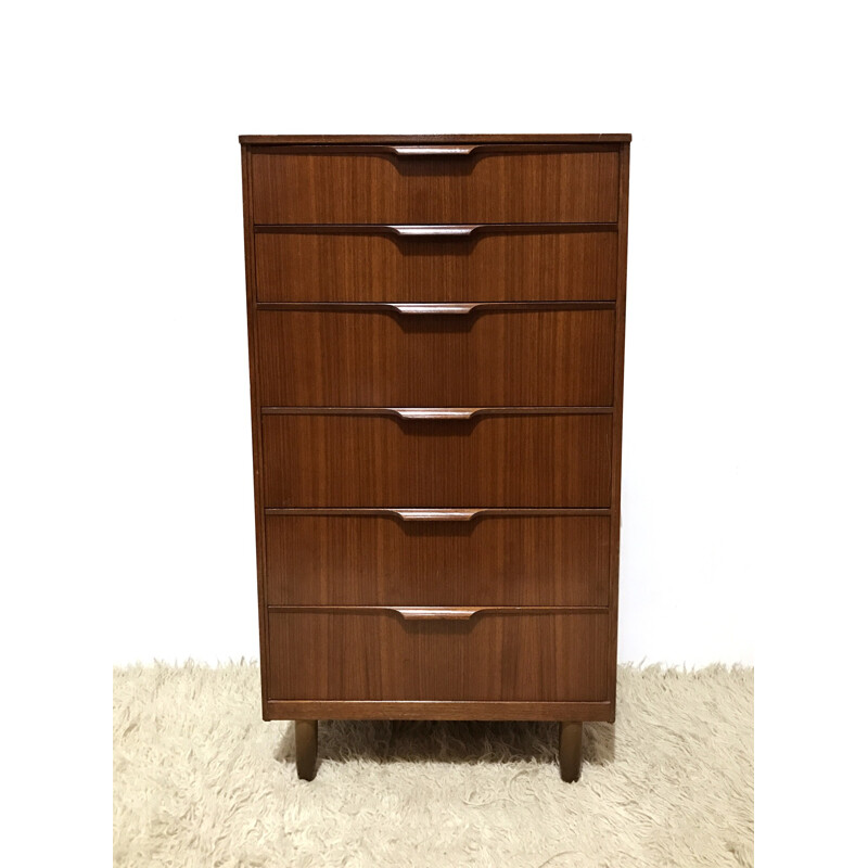 High Austinsuite chest of drawers in dark wood - 1960s