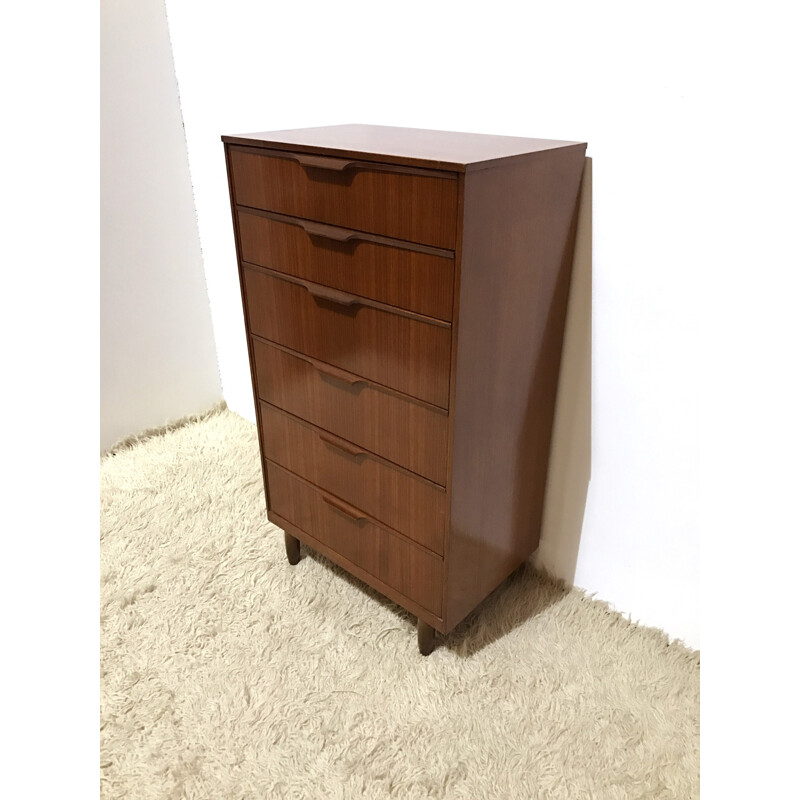 High Austinsuite chest of drawers in dark wood - 1960s