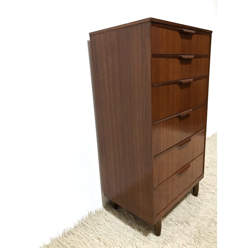 High Austinsuite chest of drawers in dark wood - 1960s