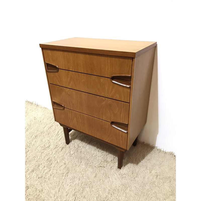 Mid-century Remploy chest of drawers in oak and teak - 1960s