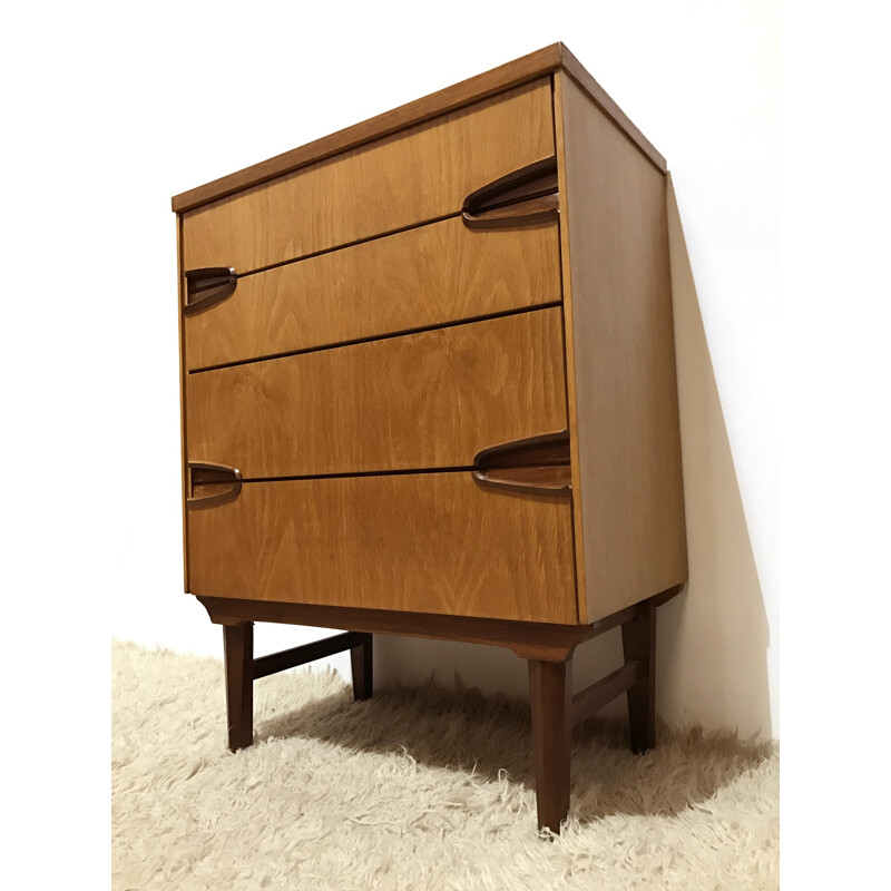 Mid-century Remploy chest of drawers in oak and teak - 1960s