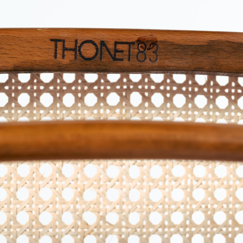 Vintage wicker dining set by Thonet, 1980s