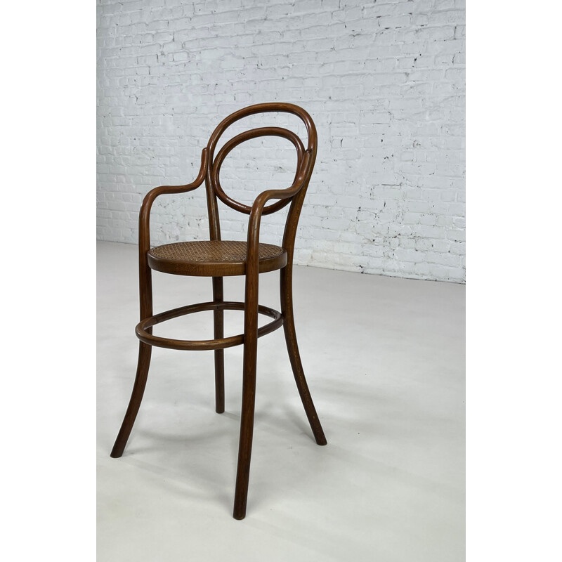 Thonet vintage bentwood high chair for children