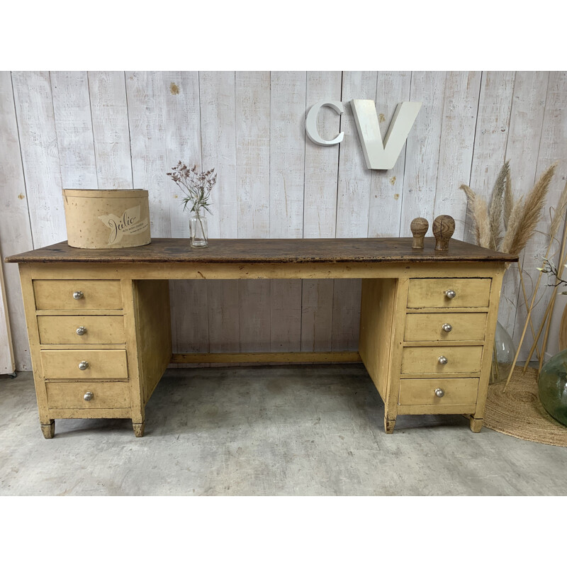 Vintage wooden haberdashery counter, 1950s