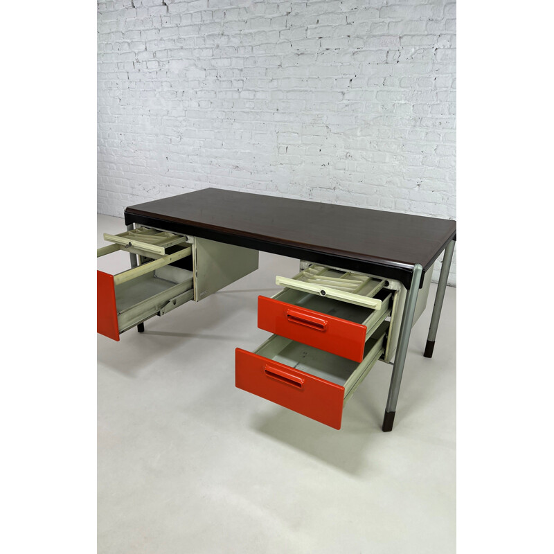 Vintage wooden desk by Marc Held for Strafor, 1960s-1970s