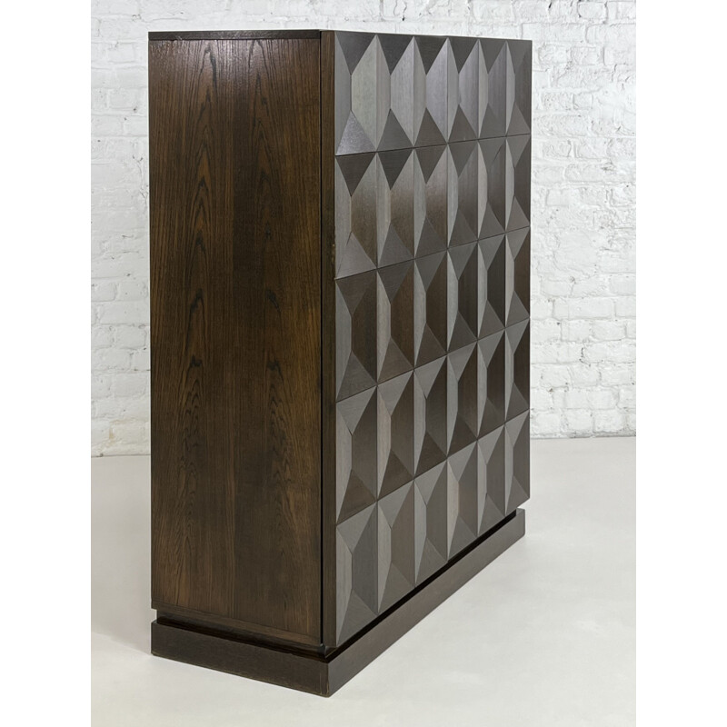 Vintage Brutalist sideboard by De Coene Frères