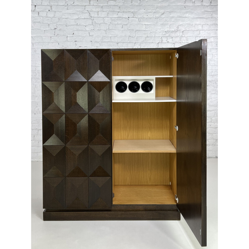 Vintage Brutalist sideboard by De Coene Frères