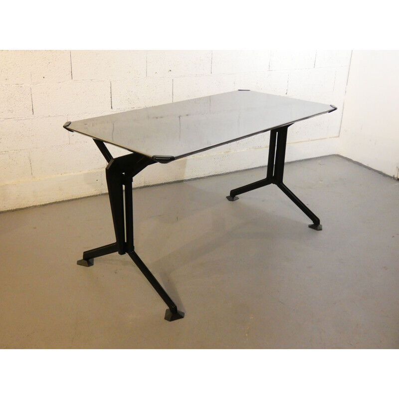 Vintage Arco metalen tafel van BBPR voor Olivetti, 1950