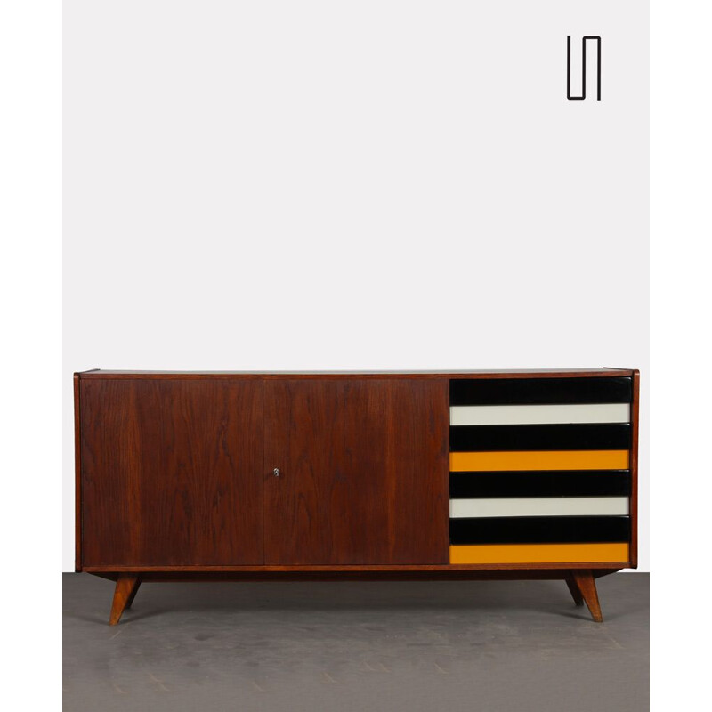 Vintage U-460 oak sideboard by Jiroutek for Interier Praha, 1960s