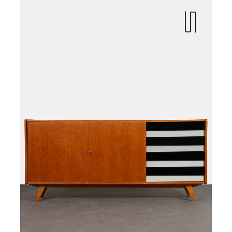 Vintage U-460 oak sideboard by Jiri Jiroutek, 1960s