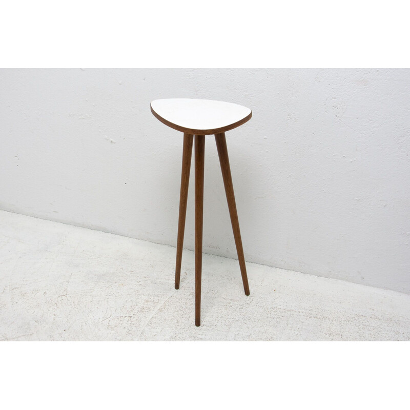 Mid century beech plant stand, Czechoslovakia 1960s