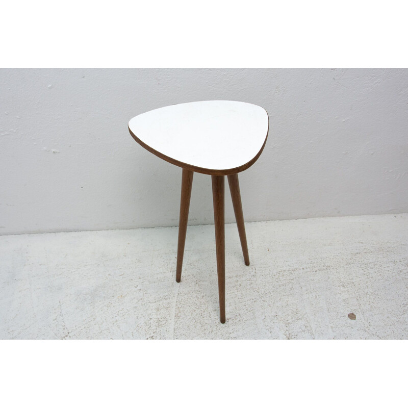 Mid century beech plant stand, Czechoslovakia 1960s