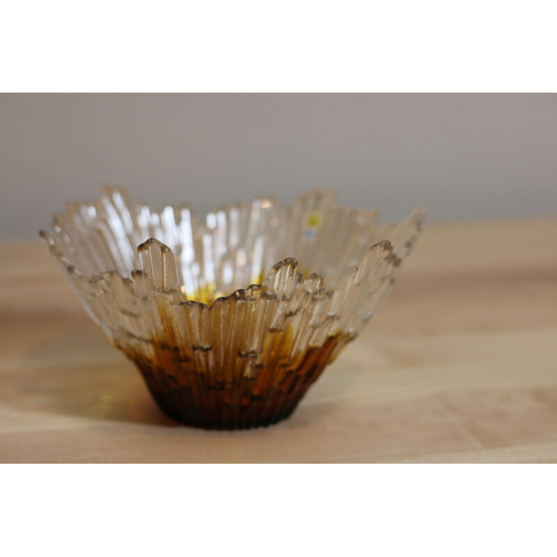 Vintage glass bowl by Tauno Wirkkala, Finland 1960s