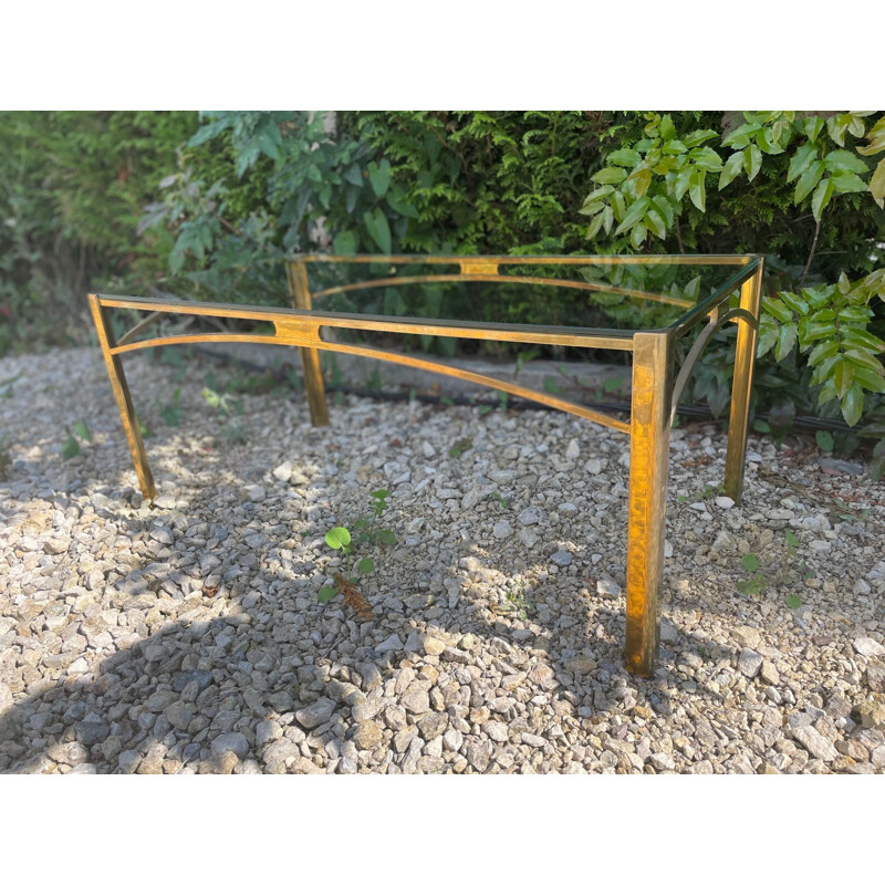 Vintage brass coffee table by Broncz, 1970