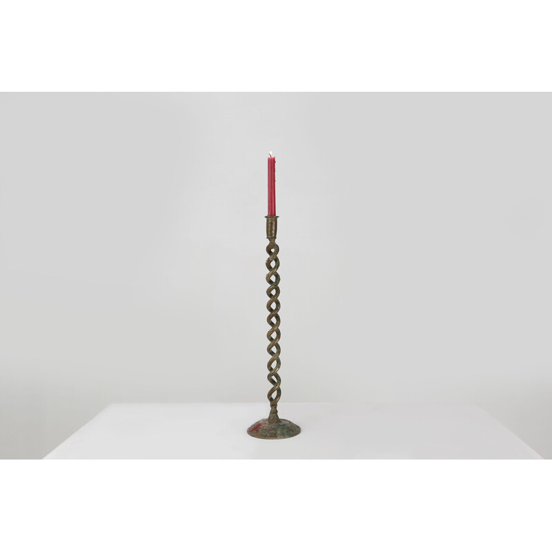 Vintage metal candlestick, 1920