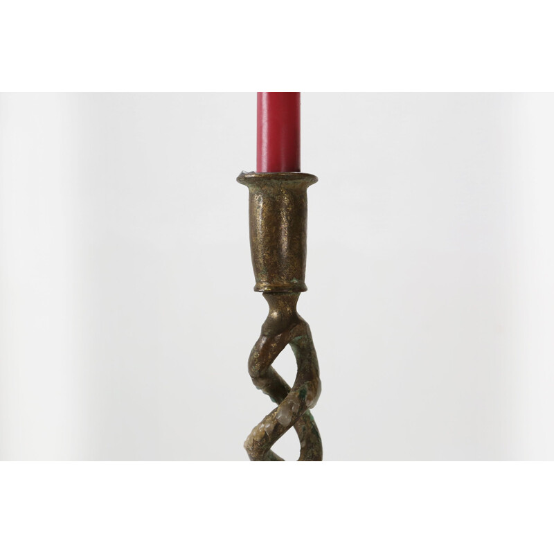 Vintage metal candlestick, 1920