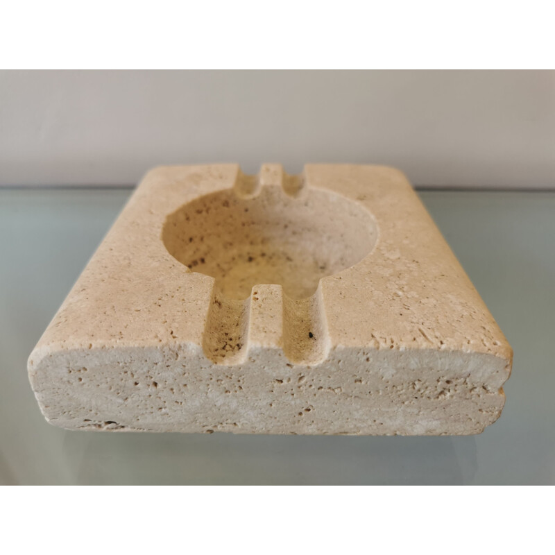 Vintage ashtray in travertine by Fratelli Mannelli, Italy 1970