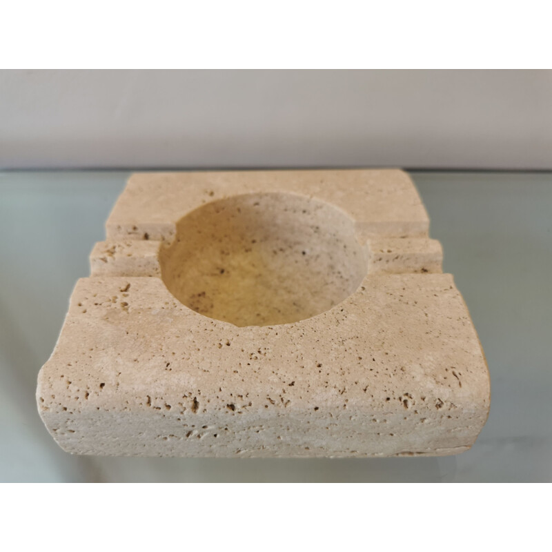 Vintage ashtray in travertine by Fratelli Mannelli, Italy 1970