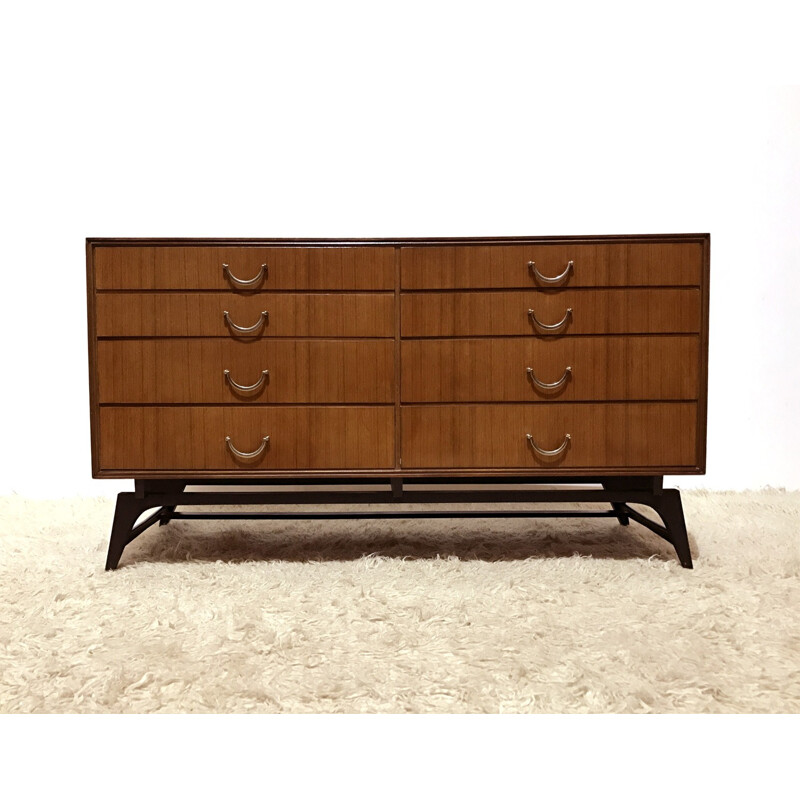 Grande commode Meredew en bois et métal - 1950