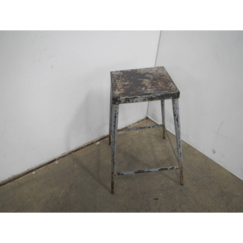 Pair of vintage iron stools