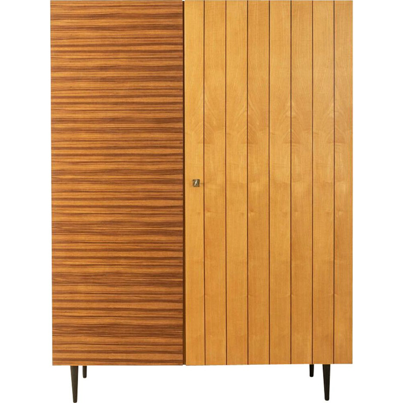 Vintage ash wood cabinet with two doors, Germany 1960
