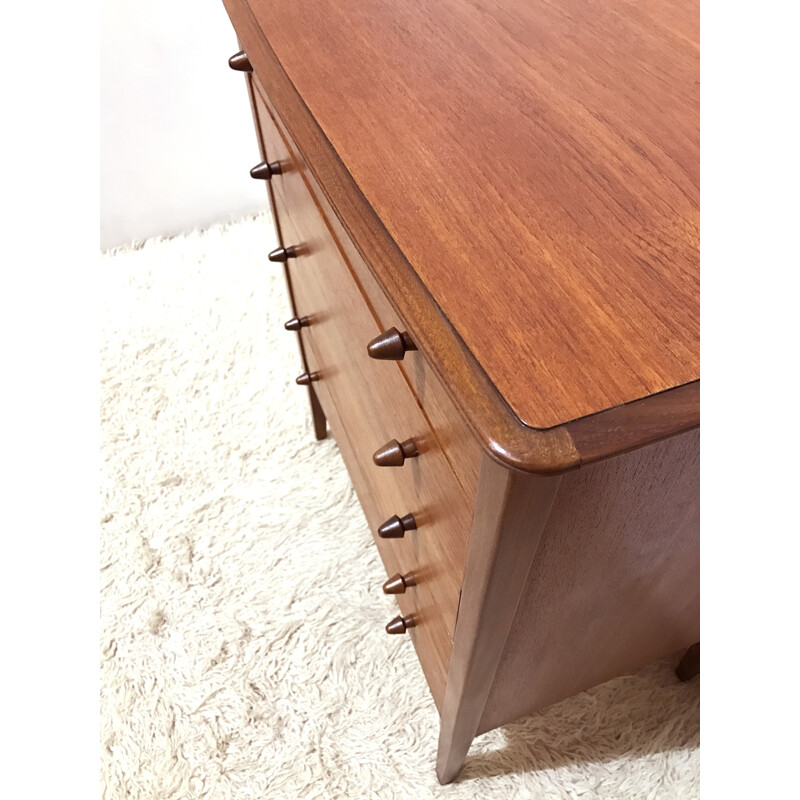 Mid-century chest of drawers in afromosia wood - 1960s