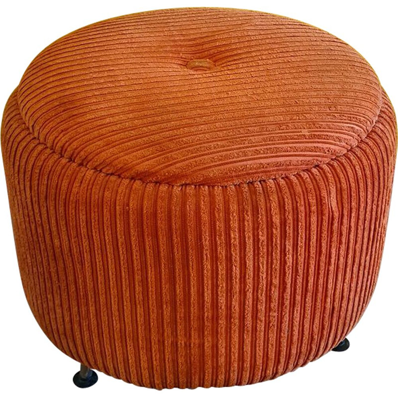 Vintage French sewing pouf, 1960s