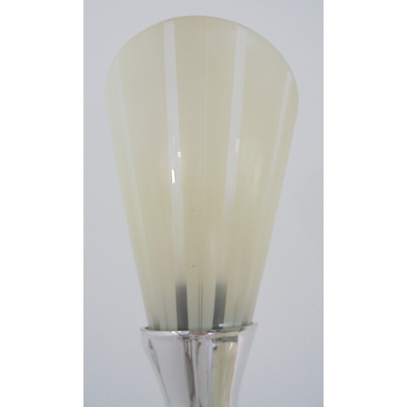 Vintage chrome floorlamp 5 glass shades - 1950s