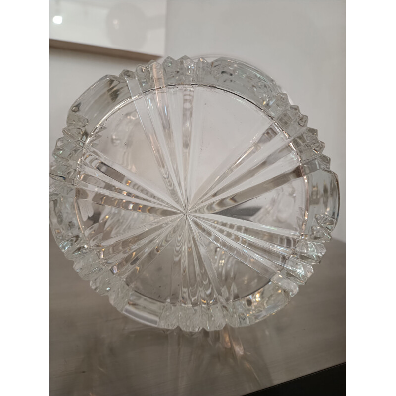 Vintage-Eiskübel aus geschliffenem Kristallglas, Frankreich 1970