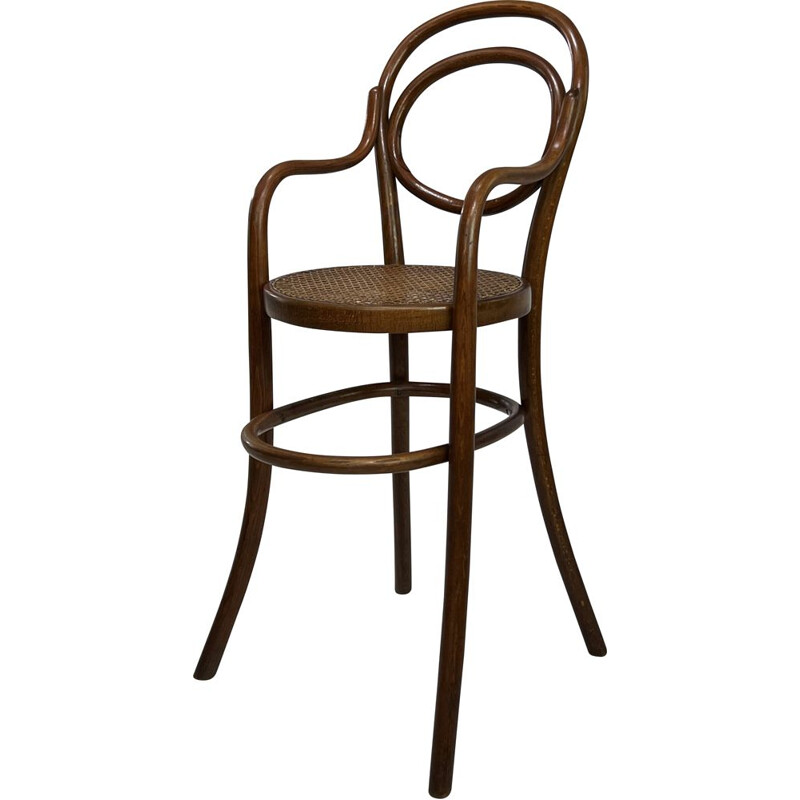 Thonet vintage bentwood high chair for children