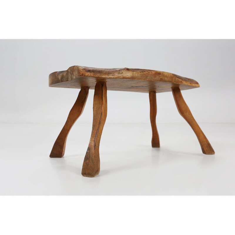 Table d'appoint rustique vintage en bois, 1900