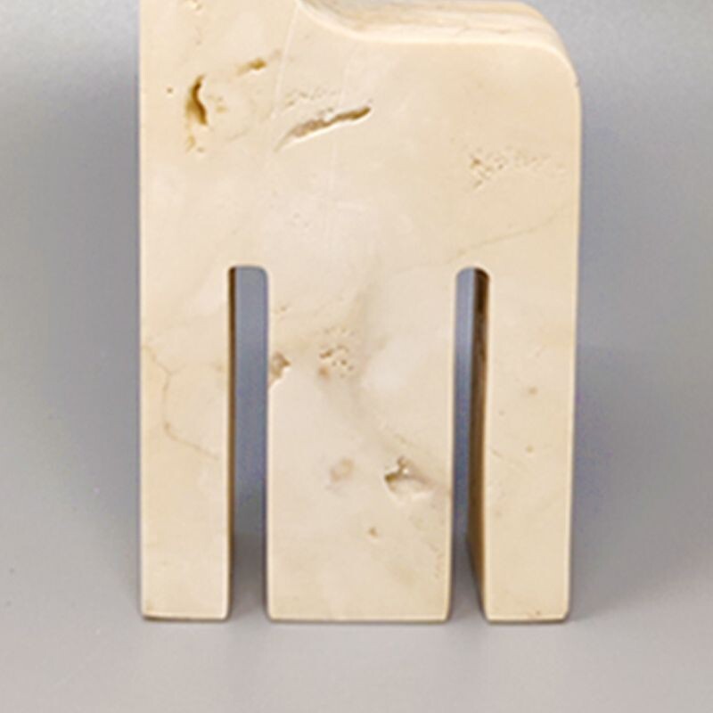 Vintage travertine giraffe sculpture by Enzo Mari for F.lli Mannelli, 1970s